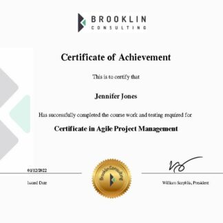 Certificate in Agile Project Management