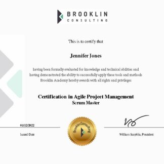 Certification in Agile Project Management Scrum Master