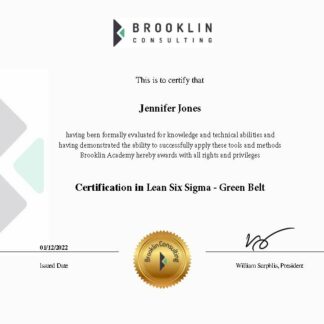 Certification in Lean Six Sigma Green Belt